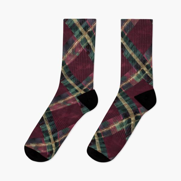 Item preview, Artistic Burgundy and Gold Diagonal Plaid Pattern designed and sold by Moisky Patterns.