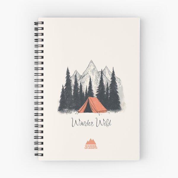 Item preview, Wander Wild Tent and Mountain Monoline Art Orange | Outdoor Adventure Series designed and sold by WanderUpNorth.