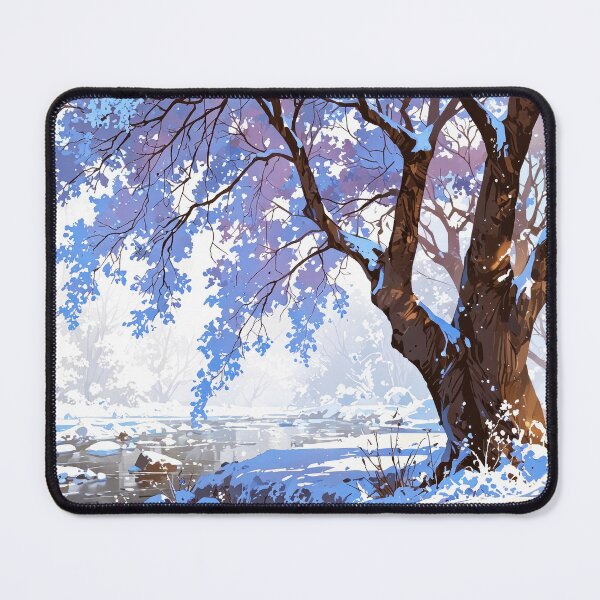 Item preview, Serene Winter River and Dreamy Pink Purple Tree designed and sold by CriaCreative.