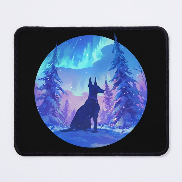 Item preview, Winter vibes // Doberman // Polar lights // Winter mood designed and sold by SMARTKIT DESIGNAGENCY.