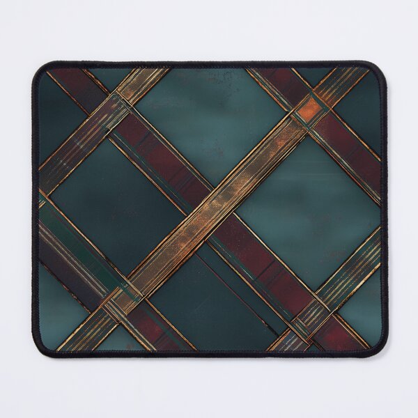 Item preview, Elegant Teal, Burgundy, and Copper Plaid Pattern designed and sold by Moisky Patterns.