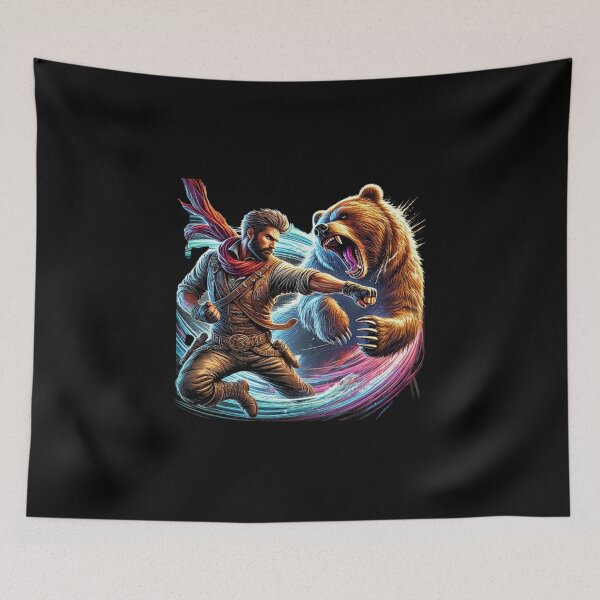 Item preview, Epic Man vs. Bear Showdown - Dynamic Action Design designed and sold by love3617.
