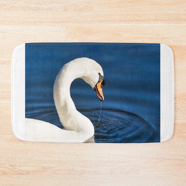 Item preview, Close-up of a mute swan with water reflections in soft late autumn light designed and sold by Dorset Girl.