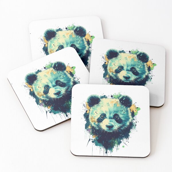 Item preview, Vibrant Panda Splash Art for Animal Lovers designed and sold by ArtRealms.