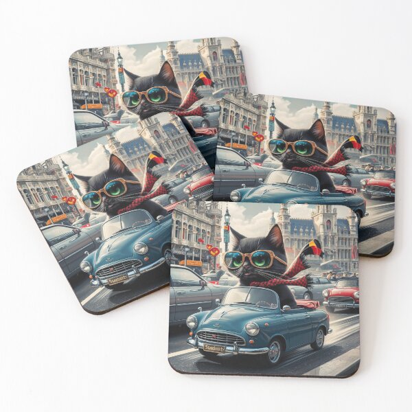 Item preview, Cat on tour - I love Belgium! - Brussels  designed and sold by lavka-xd.