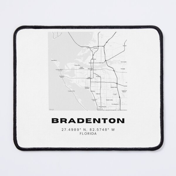 Item preview, Minimalist Bradenton Map Art - Florida City Coordinates Design designed and sold by RM-Journey.