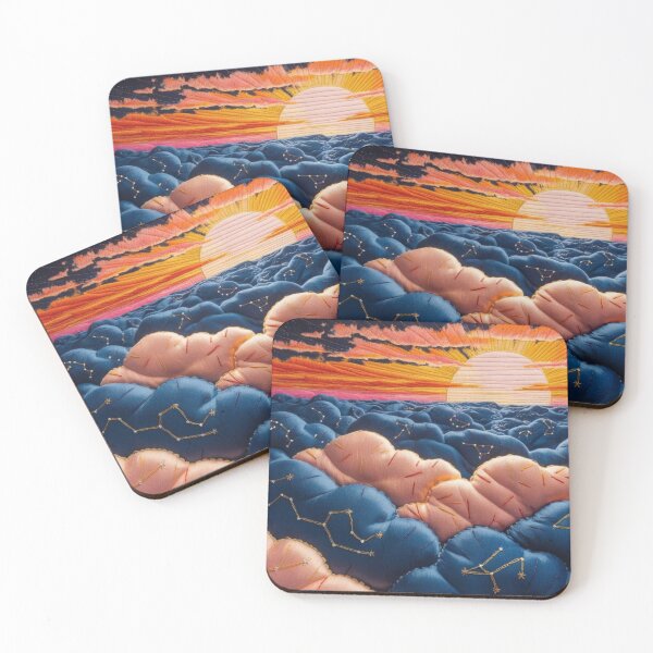 Item preview, Surreal Night Sky with Quilted Clouds designed and sold by MyriadVoices.