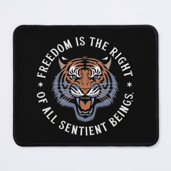 Item preview, Freedom is the Right of All Sentient Beings - Powerful Tiger Illustration designed and sold by love3617.