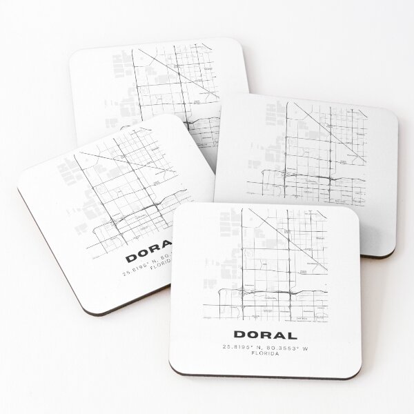 Item preview, Minimalist Doral Map Art - Florida City Coordinates Design designed and sold by RM-Journey.