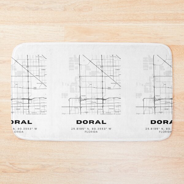 Item preview, Minimalist Doral Map Art - Florida City Coordinates Design designed and sold by RM-Journey.