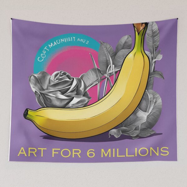 Item preview, Funny banana fruit art for 6 millions 6 designed and sold by MetallenaLux.