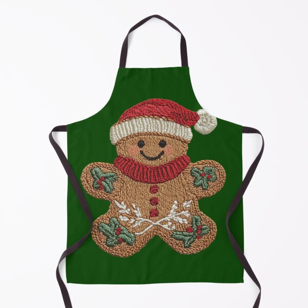Item preview, embroidered Christmas Gingerbread Man designed and sold by Sunmoonlove.
