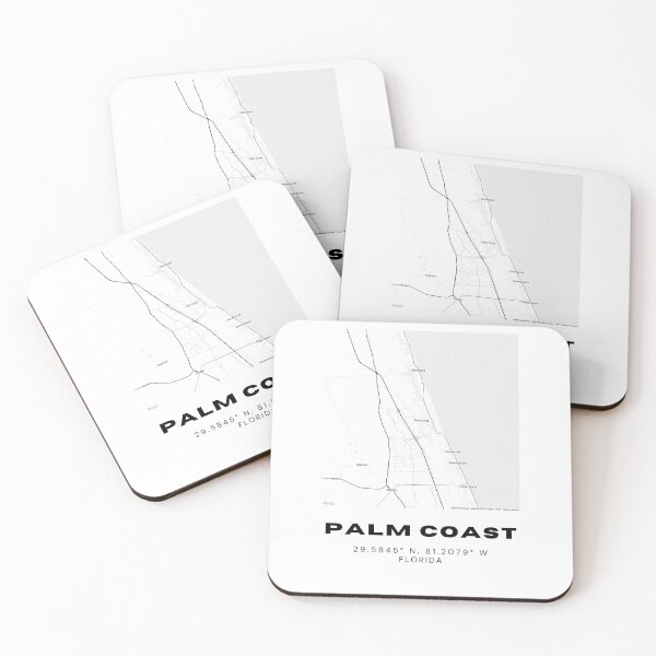 Item preview, Minimalist Palm Coast Map Art - Florida City Coordinates Design designed and sold by RM-Journey.