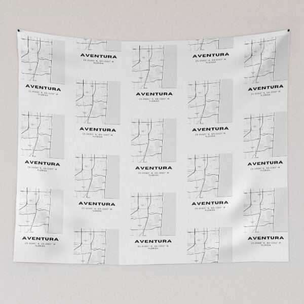 Item preview, Minimalist Aventura Map Art - Florida City Coordinates Design designed and sold by RM-Journey.