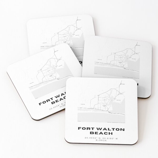 Item preview, Minimalist Fort Walton Beach Map Art - Florida City Coordinates Design designed and sold by RM-Journey.