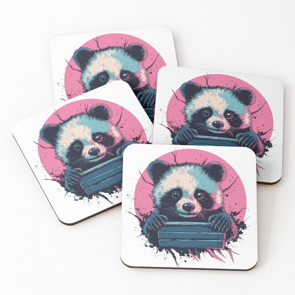 Item preview, Cute Panda with Retro Moon for Animal Lovers designed and sold by ArtRealms.