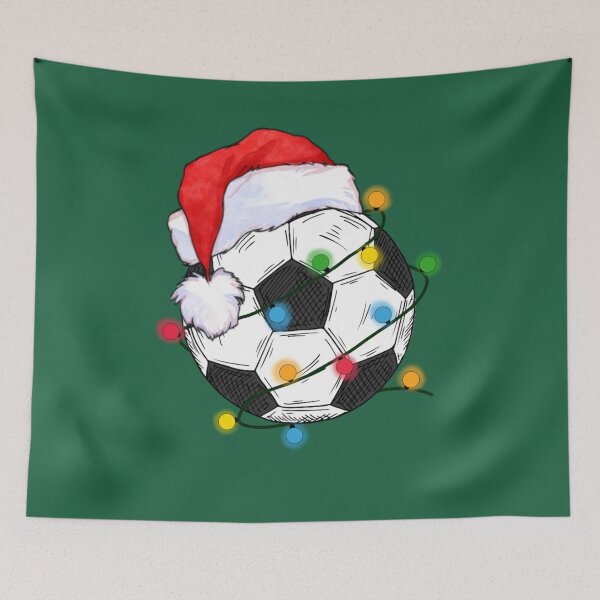 Item preview, Extra festive soccer Christmas soccer Santa Hat gift Men Woman Kids.  designed and sold by Taylor  ART.