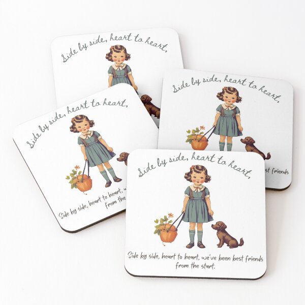 Item preview, Girl and her dog | Cute Vintage  designed and sold by FitEnvy.