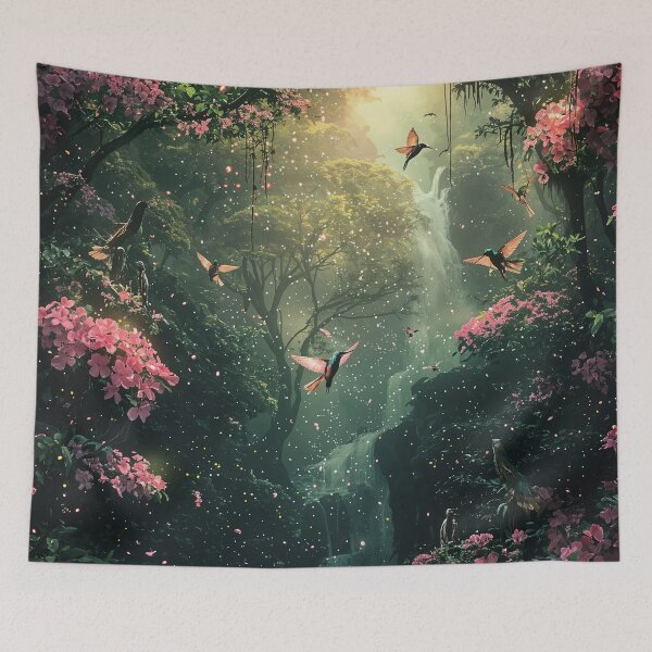 Item preview, Enchanted Garden: Dance of the Hummingbirds designed and sold by oanaunciuleanu.