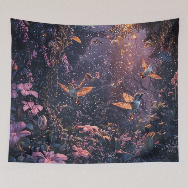 Item preview, Enchanted Garden: Dance of the Hummingbirds designed and sold by oanaunciuleanu.