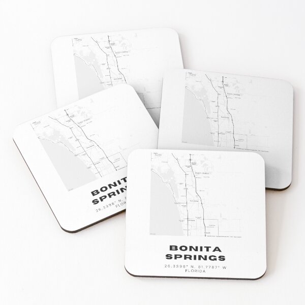Item preview, Minimalist Bonita Springs Map Art - Florida City Coordinates Design designed and sold by RM-Journey.