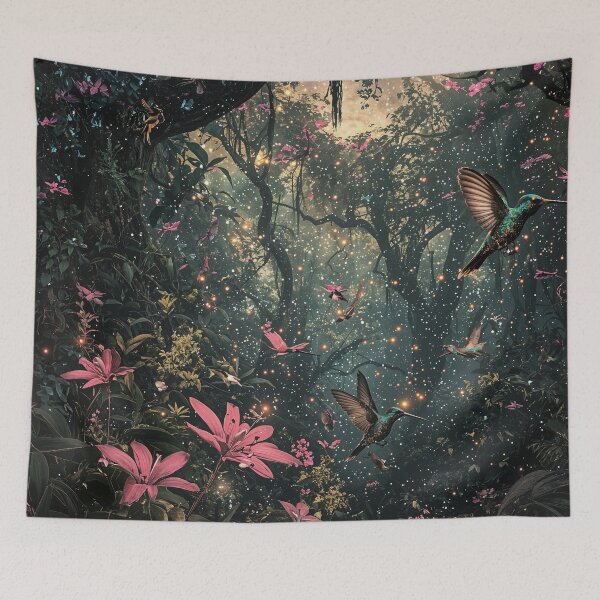 Item preview, Enchanted Garden: Dance of the Hummingbirds designed and sold by oanaunciuleanu.