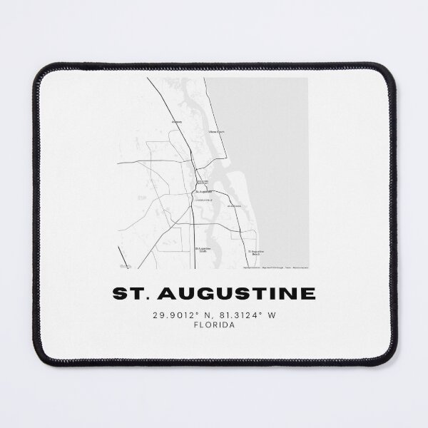 Item preview, Minimalist St. Augustine Map Art - Florida City Coordinates Design designed and sold by RM-Journey.
