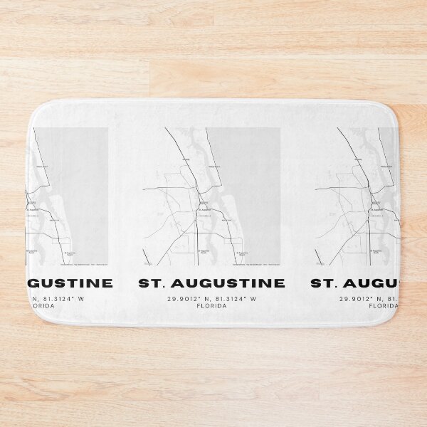 Item preview, Minimalist St. Augustine Map Art - Florida City Coordinates Design designed and sold by RM-Journey.