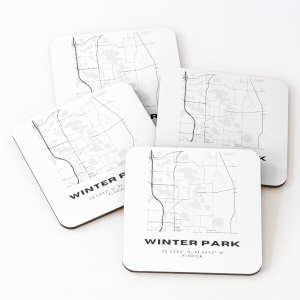 Item preview, Minimalist Winter Park Map Art - Florida City Coordinates Design designed and sold by RM-Journey.