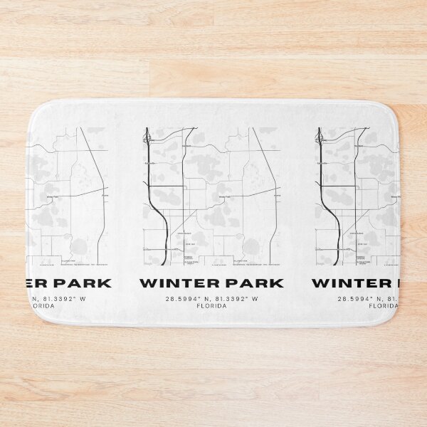 Item preview, Minimalist Winter Park Map Art - Florida City Coordinates Design designed and sold by RM-Journey.