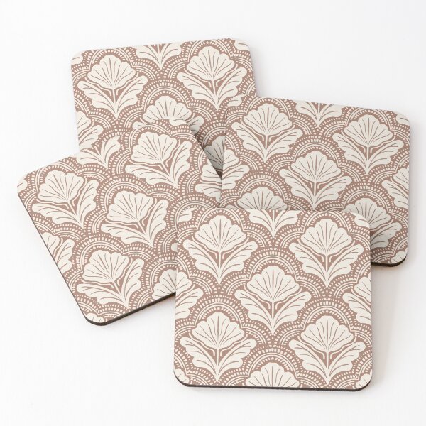 Item preview, Rustic scalloped flower - Mocha mousse designed and sold by Illustrated by Nat.