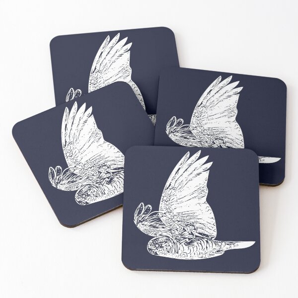Aperçu de l'œuvre Motif cacatoès blanc à motif gang-gang créée et vendue par designsasstultd.