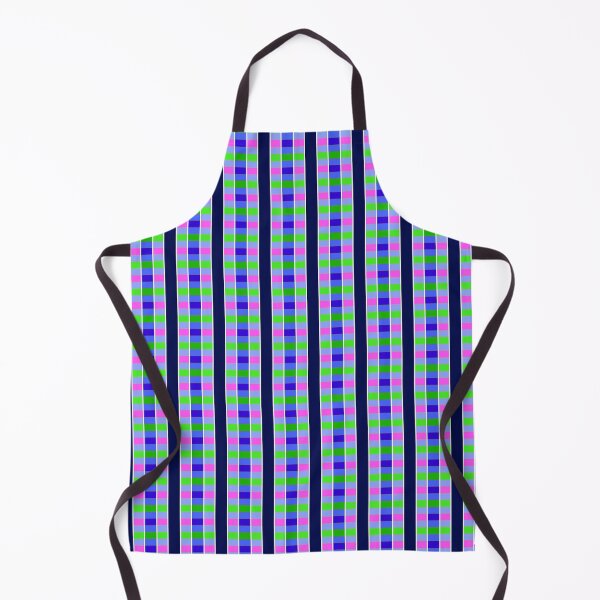 Item preview, Blue Stripe with Bright Plaid Repeat Pattern designed and sold by Sharon Schwalbe.