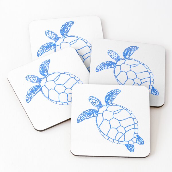 Item preview, Sea Turtle Detail in Blue designed and sold by RedFishyTee.