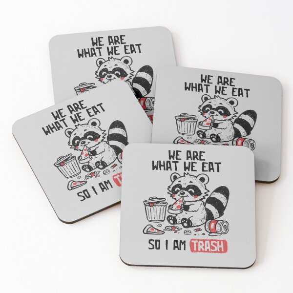 Item preview, We Are What We Eat So I Am Trash - Funny Cute Sarcasm Food Raccoon Gift designed and sold by koalateess.