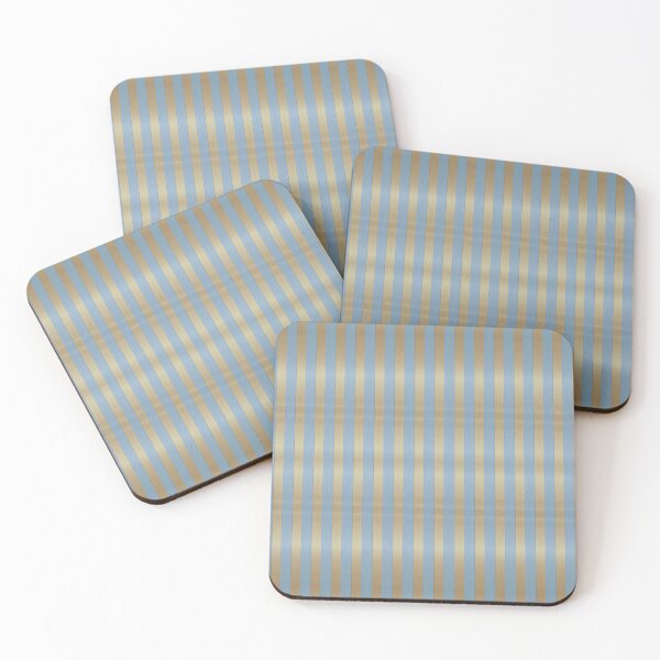 Item preview, Metallic Look Gold and Blue Striped Seamless Pattern designed and sold by JadeRyder.