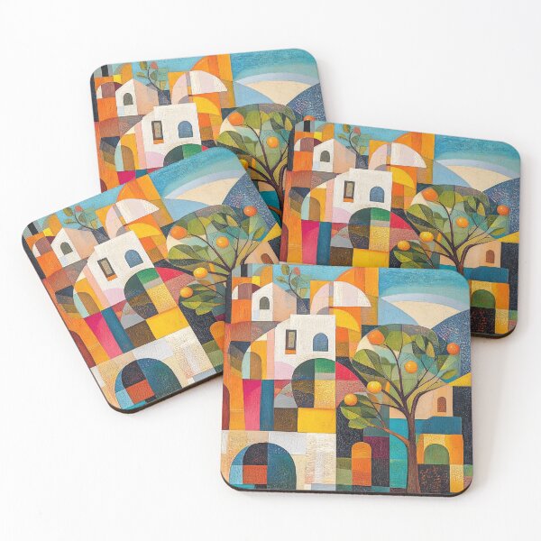 Item preview, Cubist Colors of Malaga – Abstract Mediterranean Elegance designed and sold by daila70.