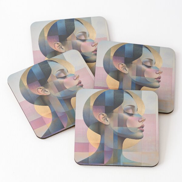 Item preview, Serenity in Geometry: A Cubist Portrait designed and sold by daila70.