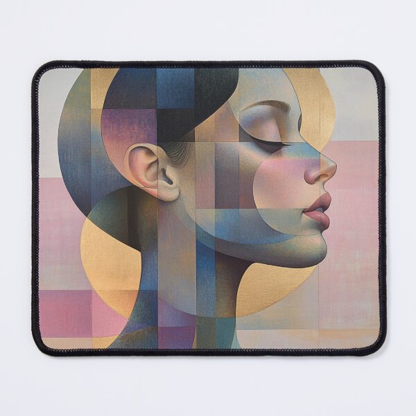 Item preview, Serenity in Geometry: A Cubist Portrait designed and sold by daila70.