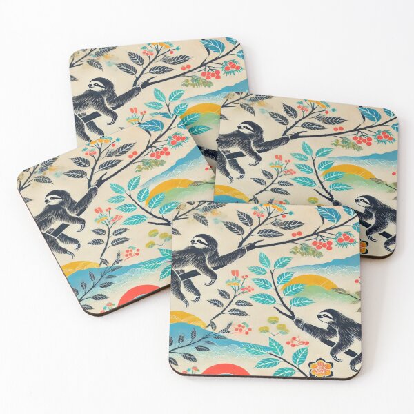 Item preview, tropical branches with sloths  designed and sold by Wildlife and marine life.