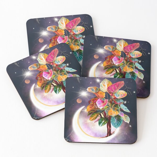 Item preview, Flower Blooming in Space and on the Moon with Stars and Planets in the Background designed and sold by Pandositive.
