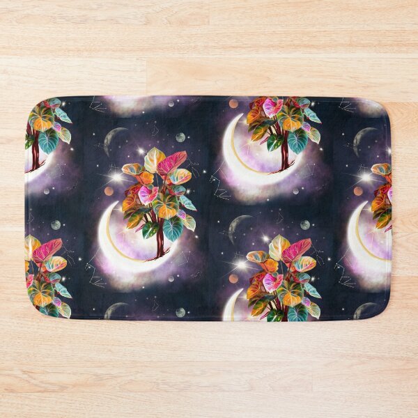 Item preview, Flower Blooming in Space and on the Moon with Stars and Planets in the Background designed and sold by Pandositive.