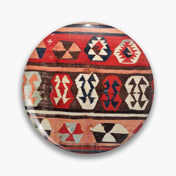 Item preview, Mut  Antique Mersin Turkish Kilim Print designed and sold by Vicky Brago-Mitchell®.