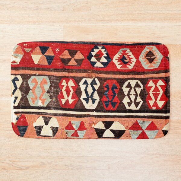 Item preview, Mut  Antique Mersin Turkish Kilim Print designed and sold by Vicky Brago-Mitchell®.