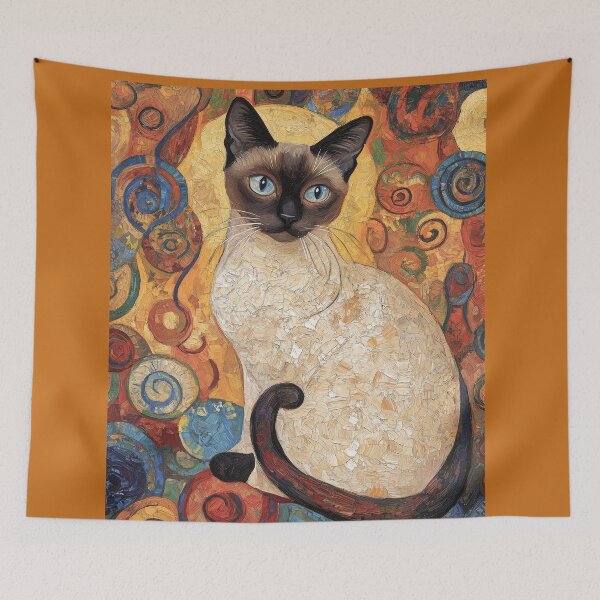 Item preview, Siamese cat Klimt Style designed and sold by peterlawrence13.