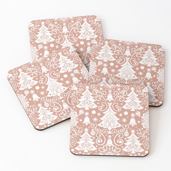 Item preview, Christmas Tree Wonderland - light Terracotta - White  designed and sold by Fezzyboo.