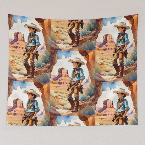 Item preview, Young Cowboy Watercolor designed and sold by BrightC.
