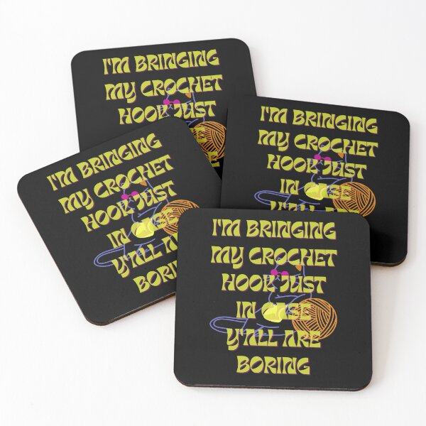 Item preview, Cat & Yarn "I'm Bringing My Crochet Hook Just In Case Y'all Are Boring" designed and sold by AJdodd.
