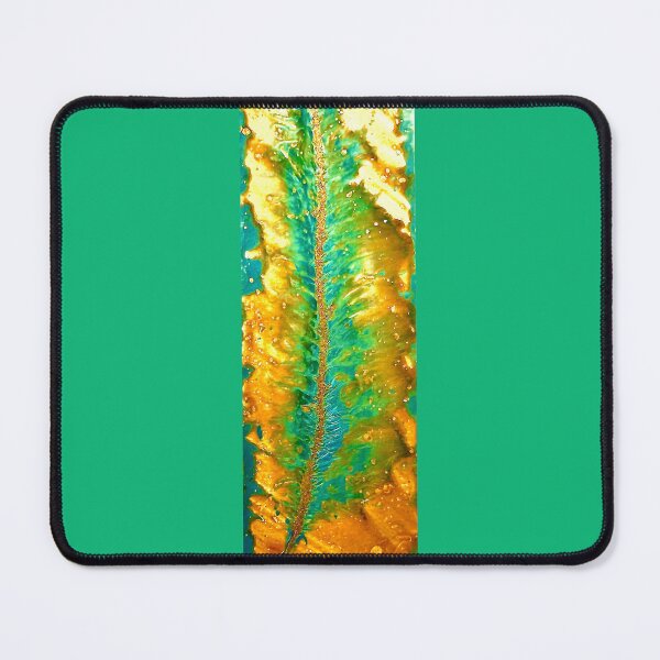 Item preview, Pretty Accident Turquoise and Gold Feather designed and sold by PGKINART.