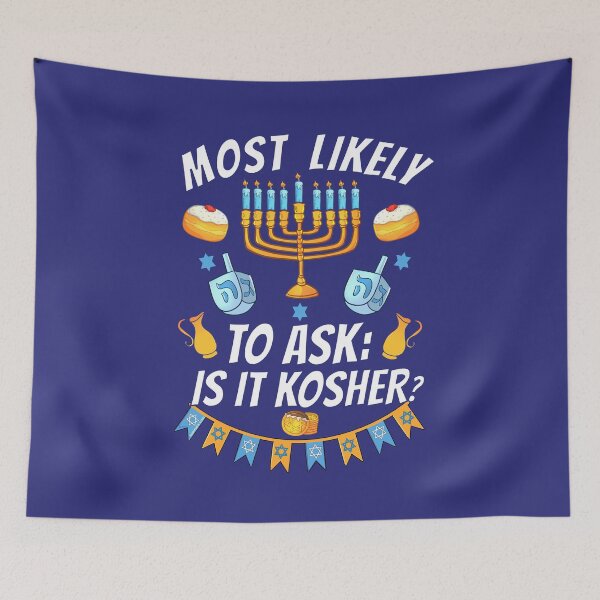 Item preview, Most Likely To Ask Is It Kosher? Funny Family Hanukkah Chanukkah, Hanukah, Hanuka Graphic designed and sold by Made by Tamar.